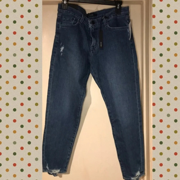 J Brand Sadey Mid Rise Slim Straight Crop Jean - Picture 2 of 11